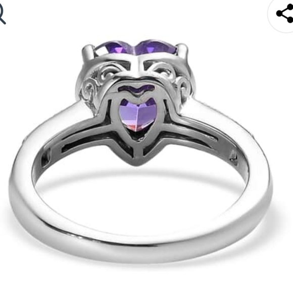 🆕️💍 KARIS SIMULATED BLUE DIAMOND SOLITARE HEART RING 💍 - Picture 5 of 8